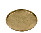 Plato dorado decorativo navidad de aluminio de 30cm