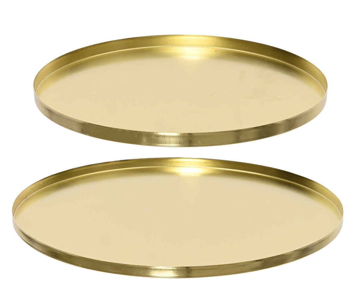386508-Plato Decorativo Redondo Dorado 35 cm-navidad-envio-canarias