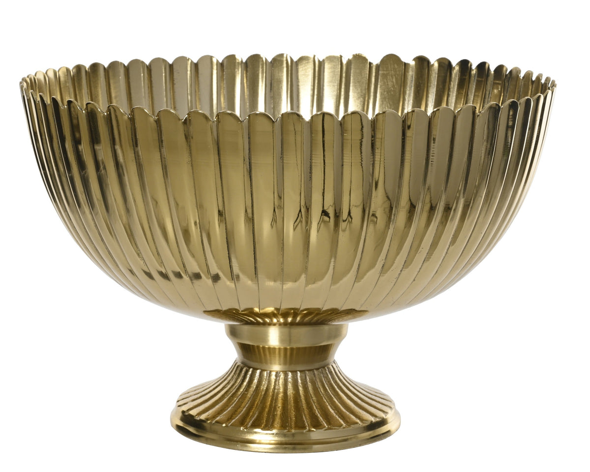 386946-Bol Deco de Aluminio Dorado 30 x 30 x 20 cm-navidad-envio-canarias