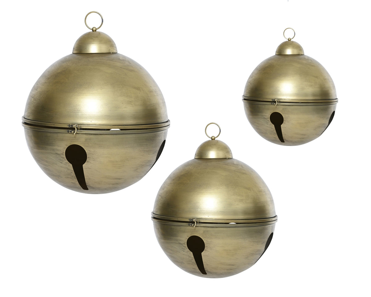 389787-Campana redonda colgante de hierro dorado 52 cm-navidad-envio-canarias