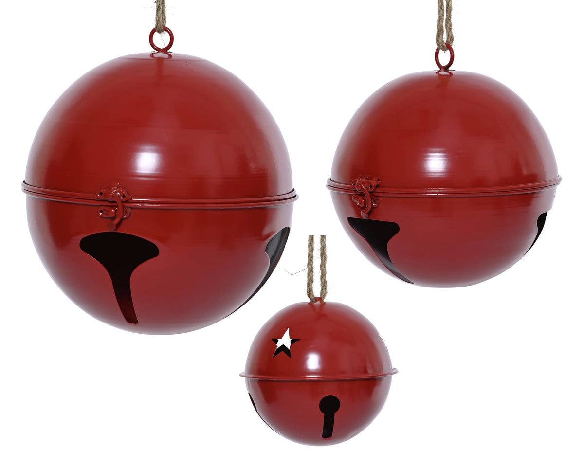 389804-Campana redonda de hierro rojo-navidad-envio-canarias