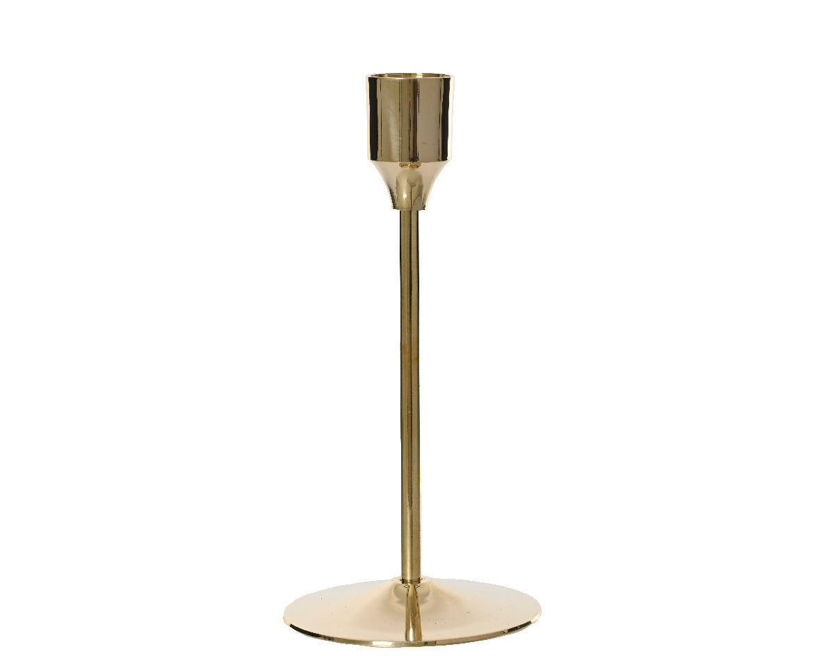 Portavela de navidad dorado de 15cm