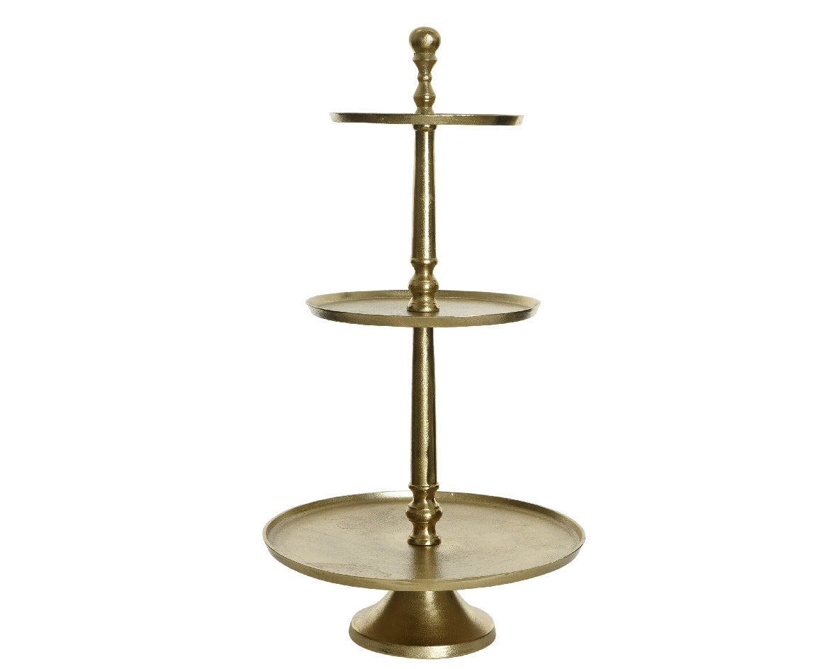 Soporte dorado de aluminio para pasteles de 81cm