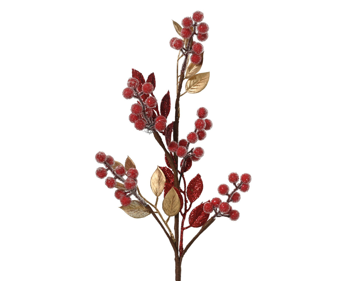 398507-Ramo de bayas y hojas Everlands de 60 cm-navidad-envio-canarias