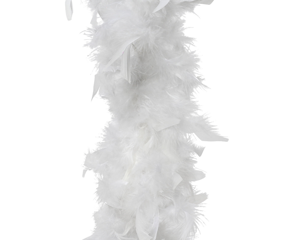 Guinarlda de plumas color blanca