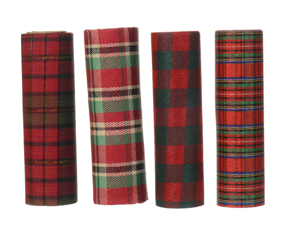 Cintas de Navidad para decoración rojo y verde Poliéster 200 cm
