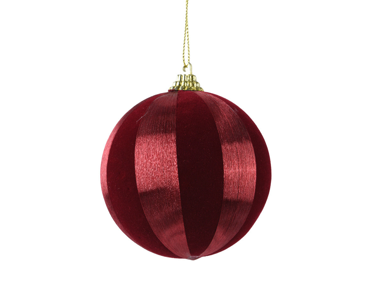 Bola de Navidad vintage rojo de 8cm