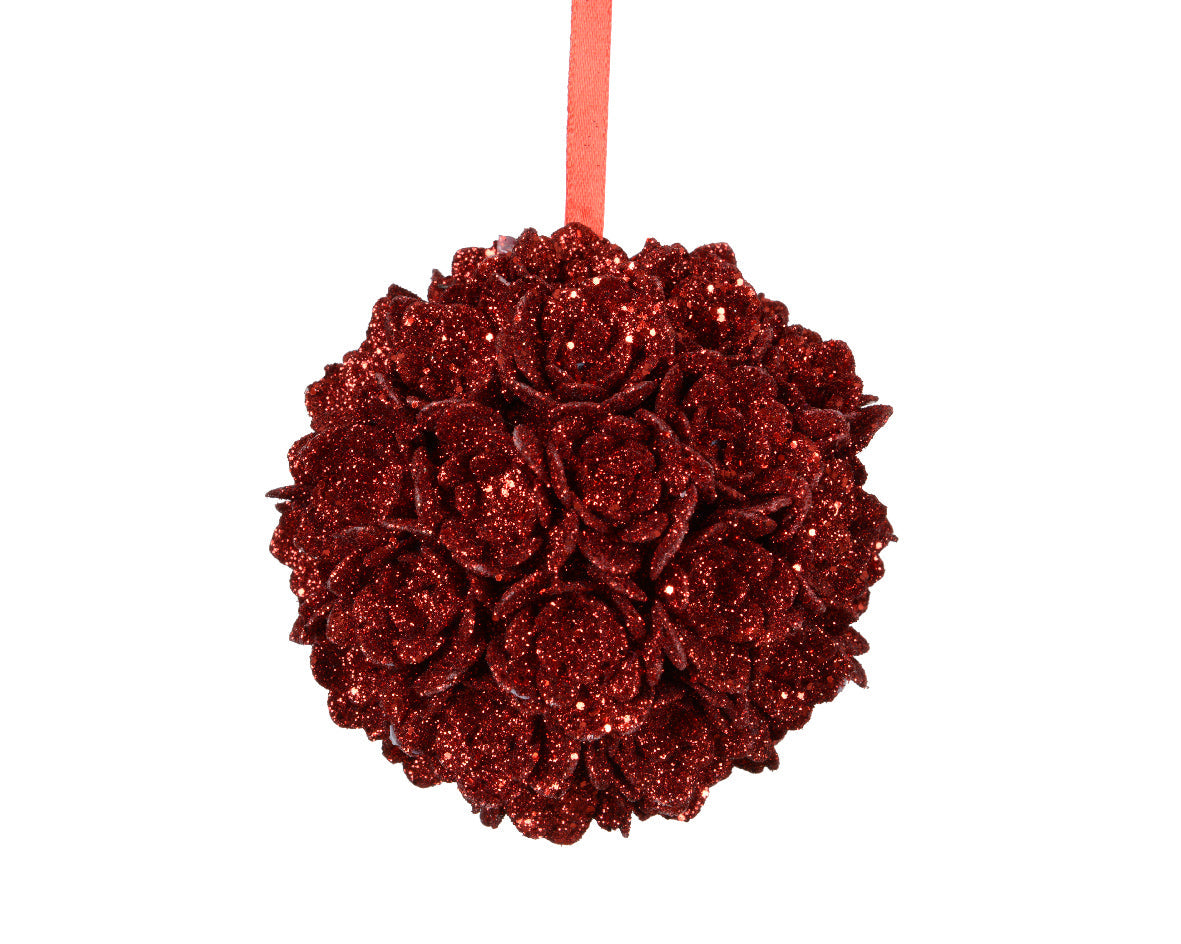 Bola de Navidad rojo de 10cm