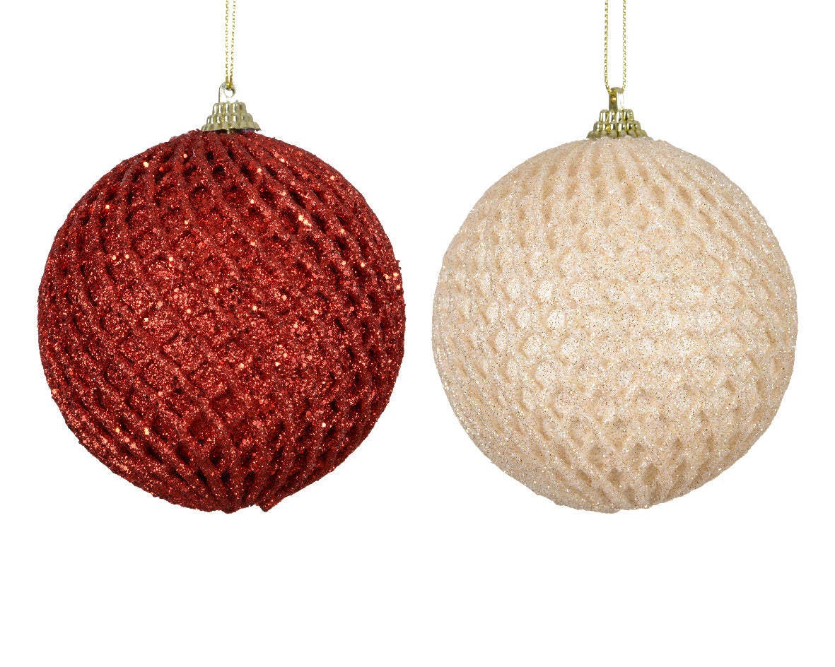 Bola de Navidad rojo de 8cm