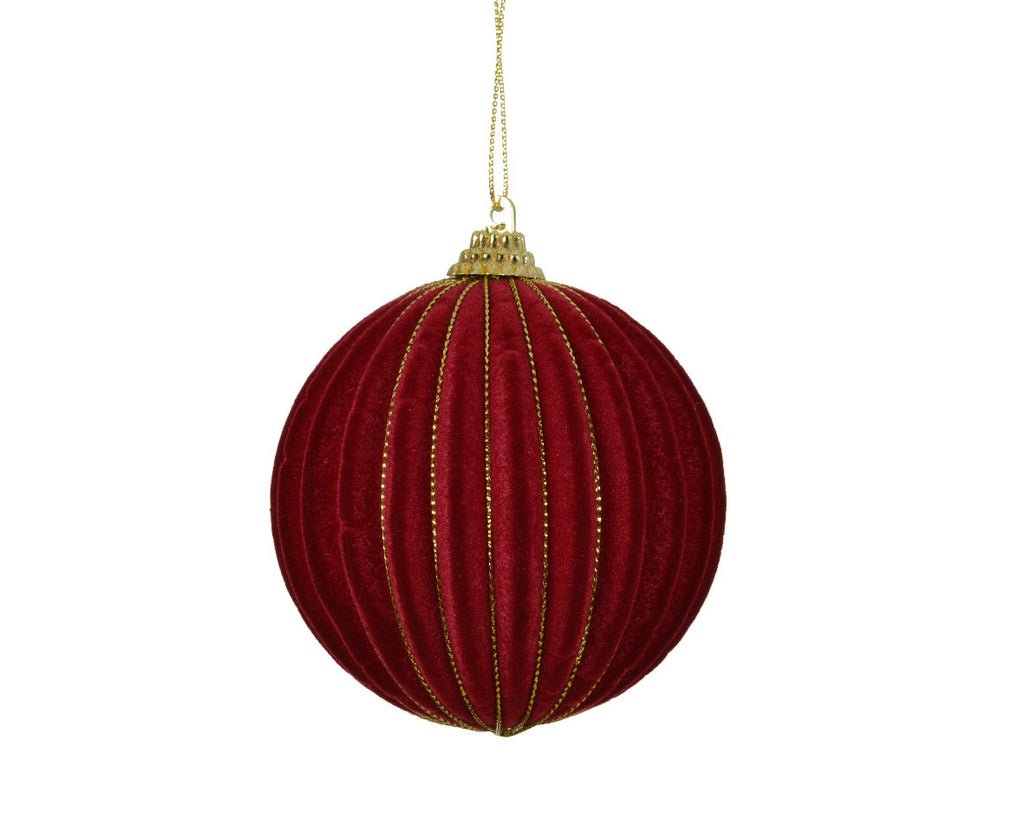 Bola de Navidad vintage rojo de 8cm