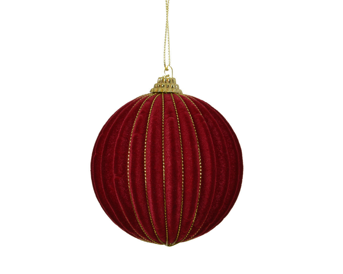 Bola de Navidad vintage rojo de 8cm