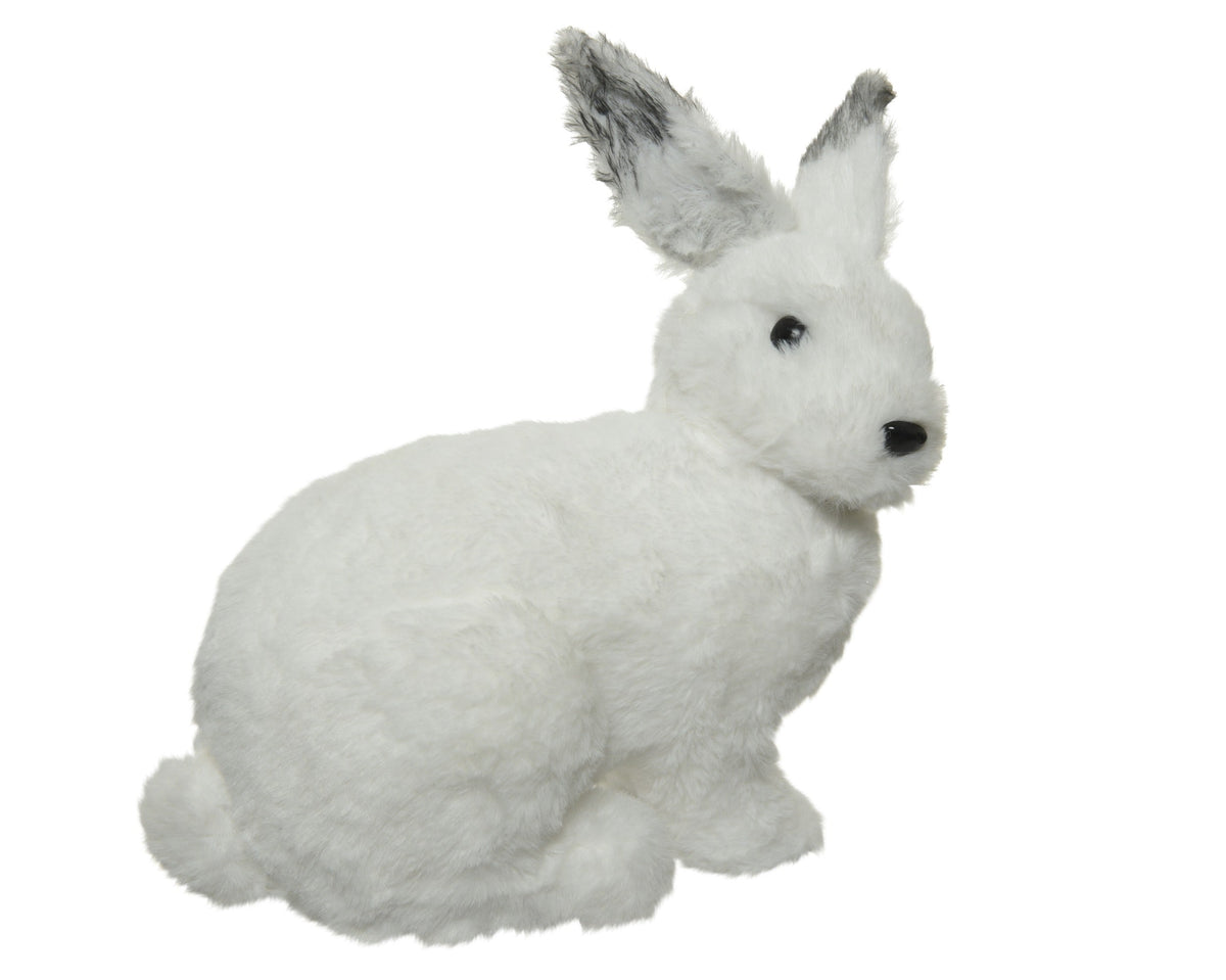 457748-Figura de conejo  poliéster blanco 29 cm-navidad-envio-canarias