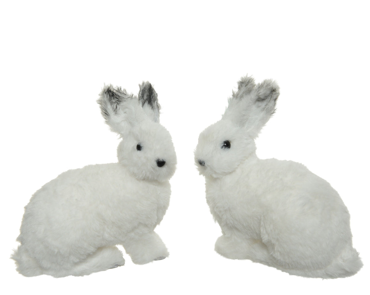 457749-Figura de conejo de espuma  blanca 20 cm-navidad-envio-canarias