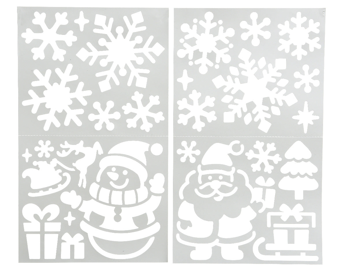 Plantilla de  Nieve para ventana de muñeco de nieve Santa 47.5cm