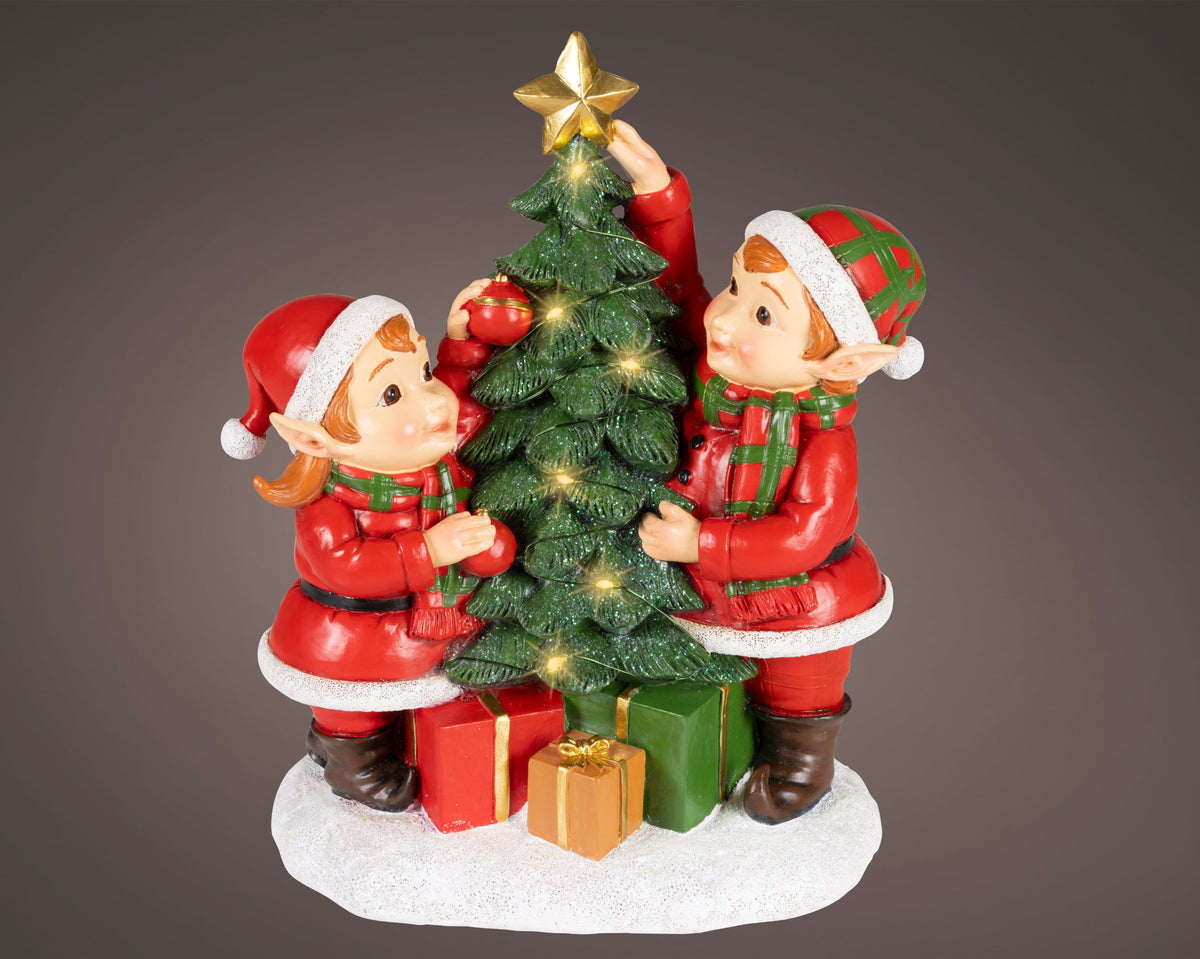 480896-Figura Lumineo Iluminada Elfo Blanco Cálido-navidad-envio-canarias