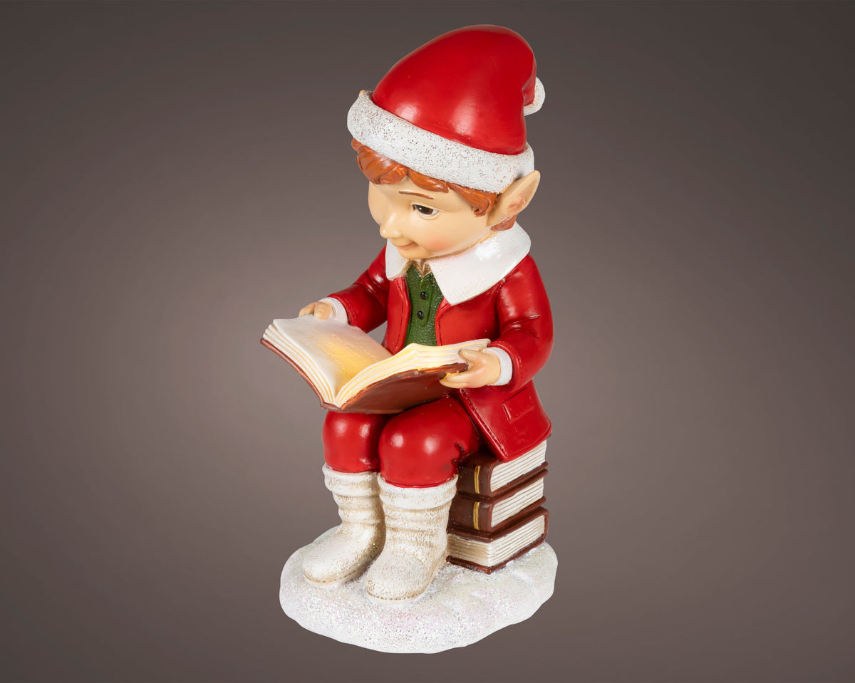 480897-Figura Iluminada Lumineo Elfo Blanco Cálido-navidad-envio-canarias