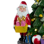 Árbol con decoración navideña y luces