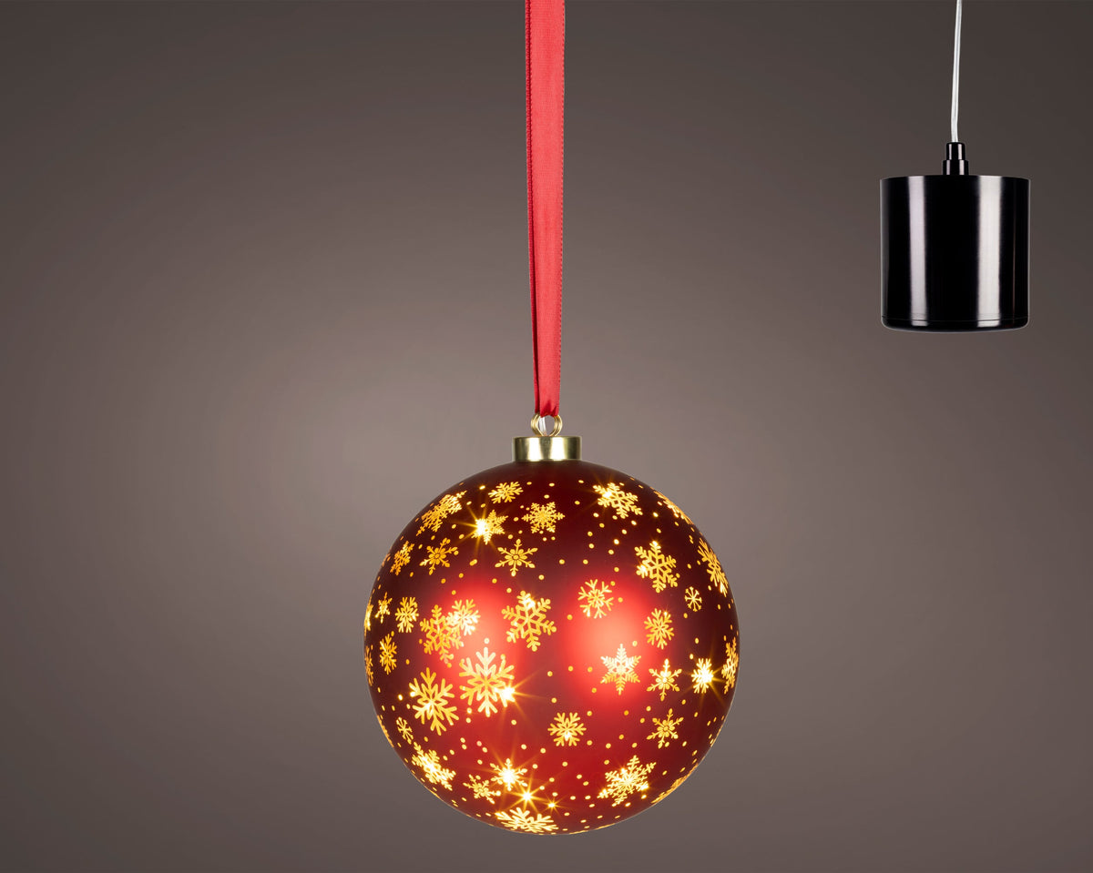 481523-Adorno LED Lumineo de cristal blanco cálido 19 cm-navidad-envio-canarias
