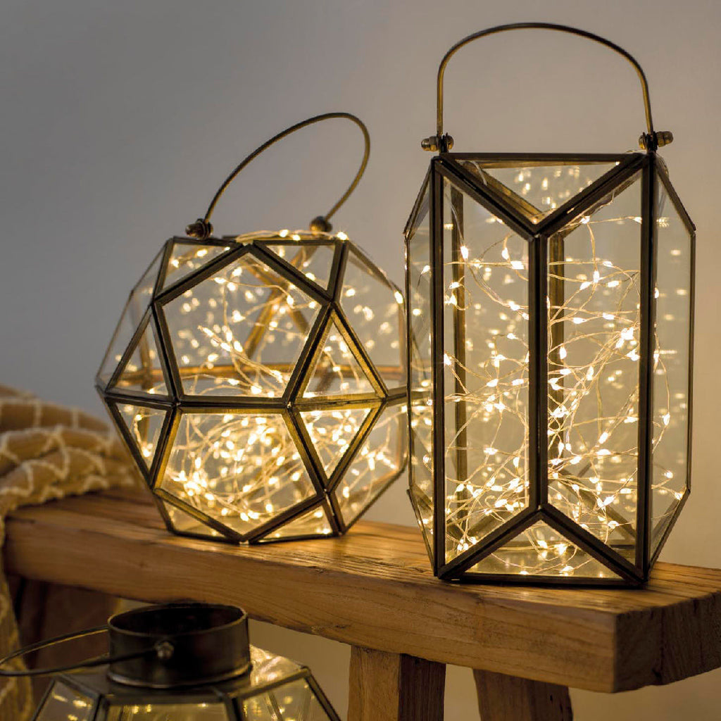 Guirnalda de luces MicroLed con luz blanca cálida de 195cm a pilas con temporizador