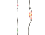 Luz MicroLED multicolor de 295cm cable plateado a pilas
