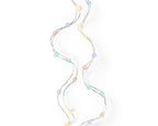 Luz MicroLED multicolor de 295cm cable plateado a pilas