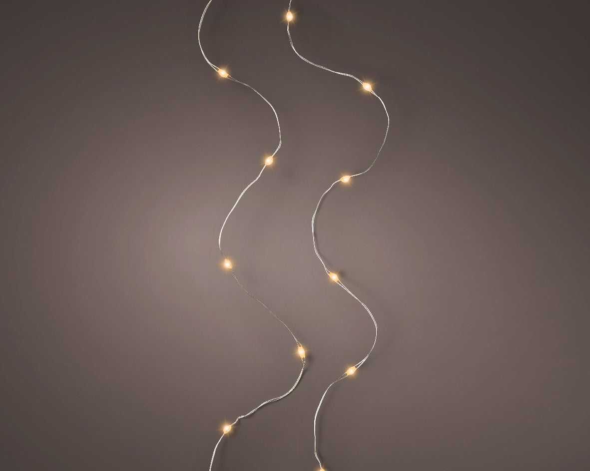 Guirnaldas de MicroLed con luz blanca clásica de 495cm