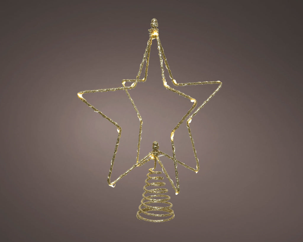 Punta de estrella de luces 28cm - 20LED/blanca cálida