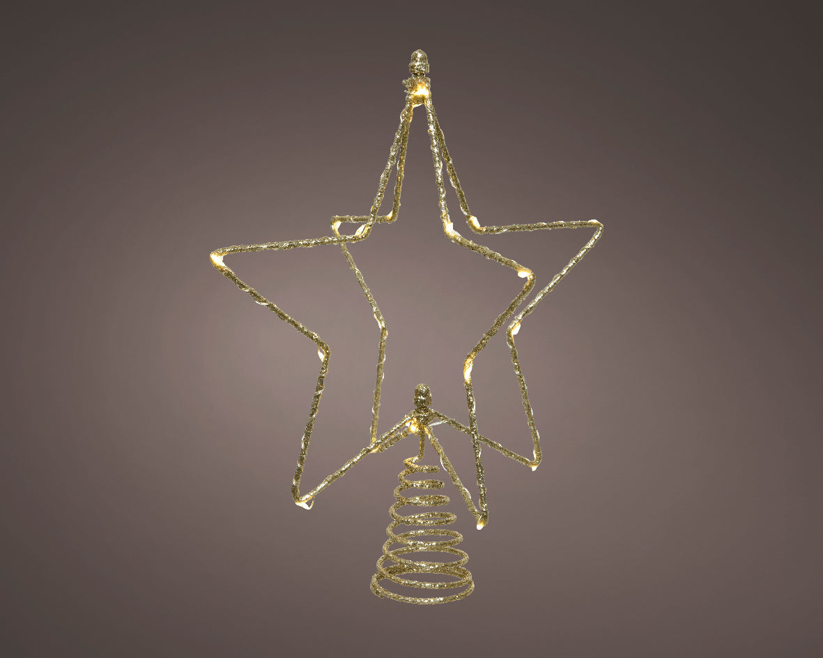 Punta de estrella de luces 28cm - 20LED/blanca cálida