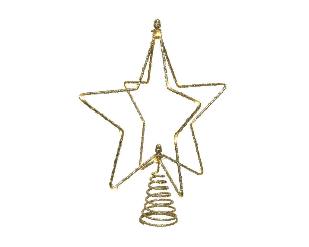 Punta de estrella de luces 28cm - 20LED/blanca cálida