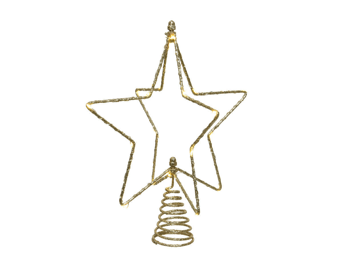 Punta de estrella de luces 28cm - 20LED/blanca cálida