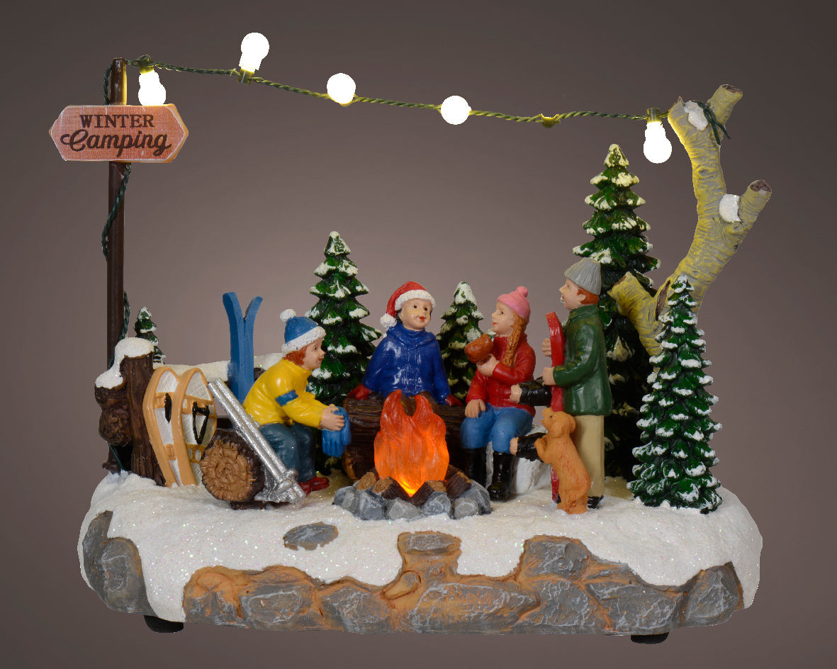 Puesto de venta de arboles de navidad