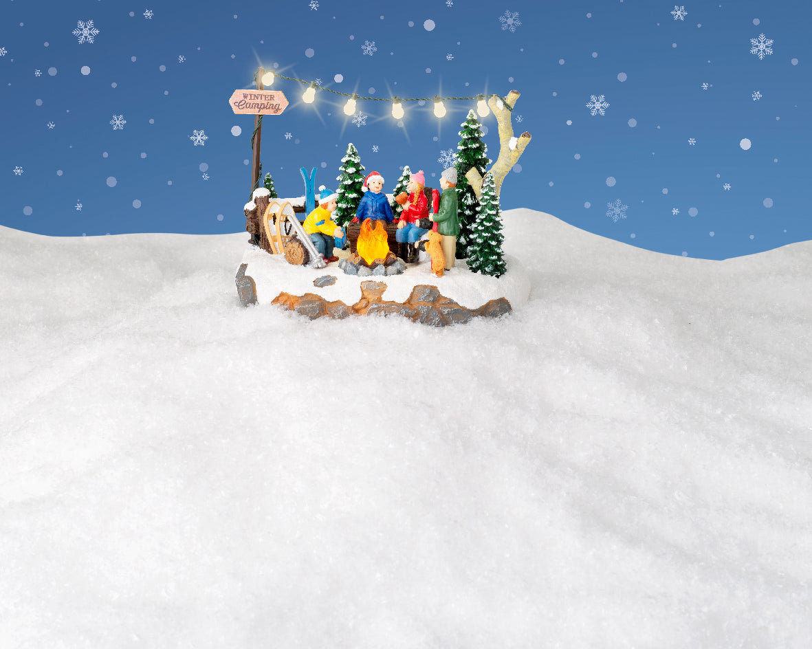 Puesto de venta de arboles de navidad