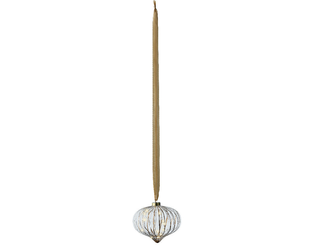 Colgante de cristal para interior con luces LED en blanco cálido de 21cm