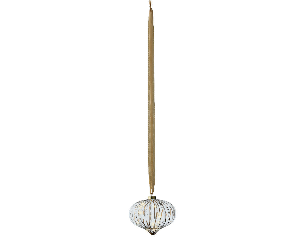Colgante de cristal para interior con luces LED en blanco cálido de 21cm