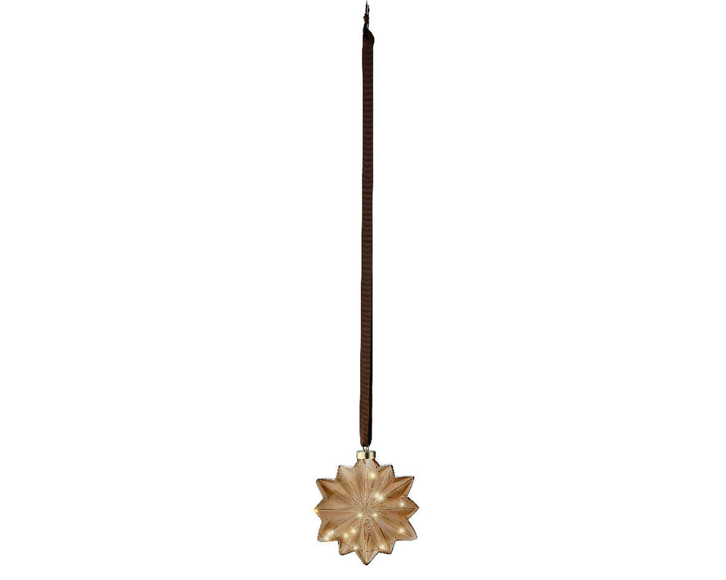 Colgante de cristal marrón para interiores de 19cm