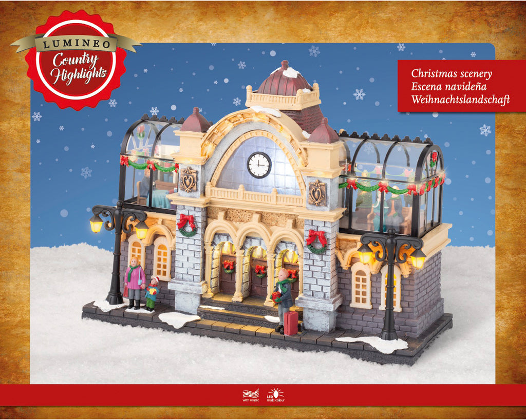 Casa de navidad Estación con restaurante