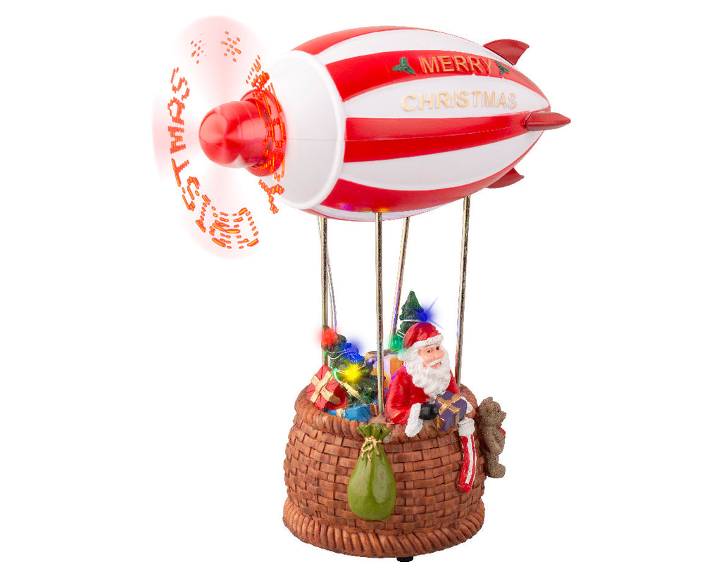 Globo cohete de papá Noel 20.5cm Led