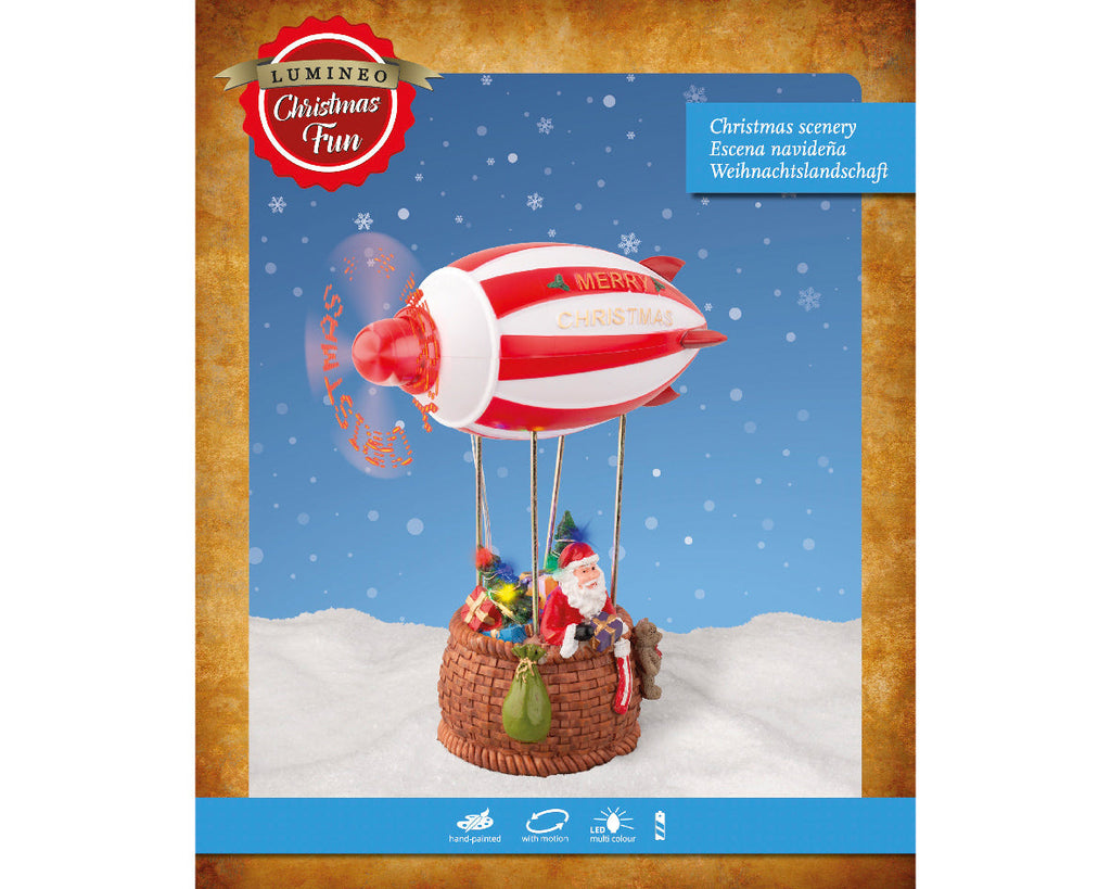 Globo cohete de papá Noel 20.5cm Led