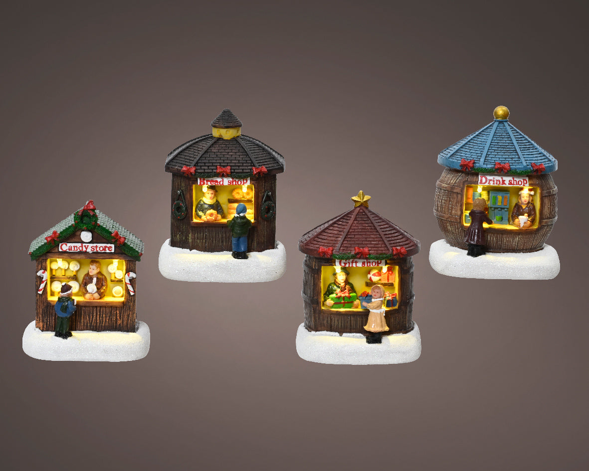 Puestos Ambulantes de resina con LED multicolor
