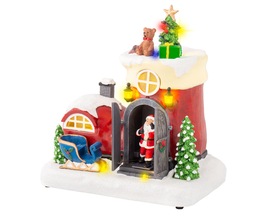Casita de bota de navidad con movimiento