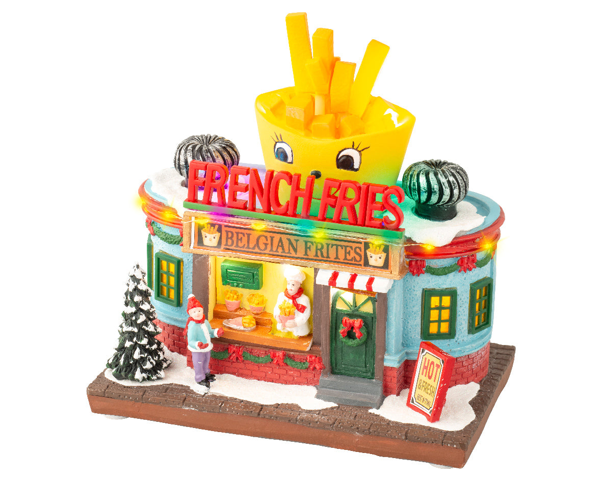 Casita de Navidad Puesto de papas fritas
