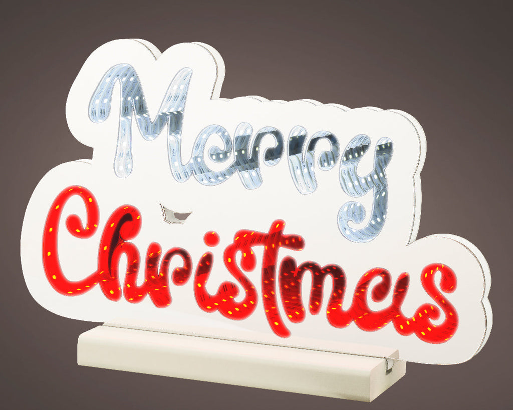 Luminaria Infinity Feliz navidad efecto infinito 33cm