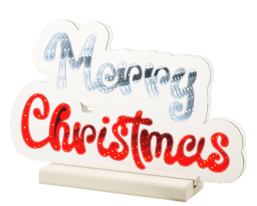 Luminaria Infinity Feliz navidad efecto infinito 33cm