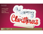 Luminaria Infinity Feliz navidad efecto infinito 33cm