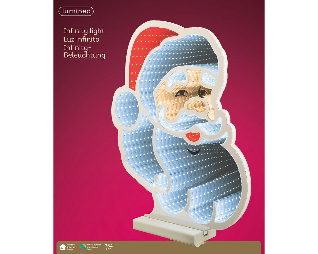 Luminaria Infinity de Santa efecto infinito 40cm
