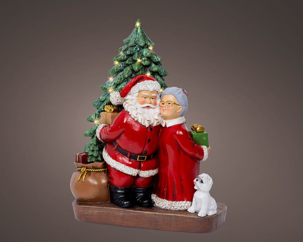 Figura de Navidad de Santa con luces