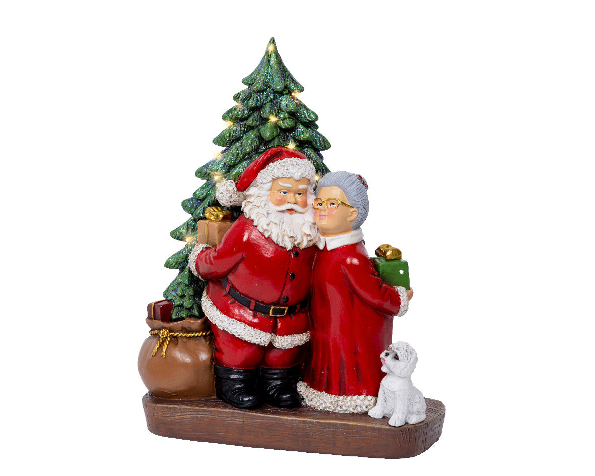 Figura de Navidad de Santa con luces