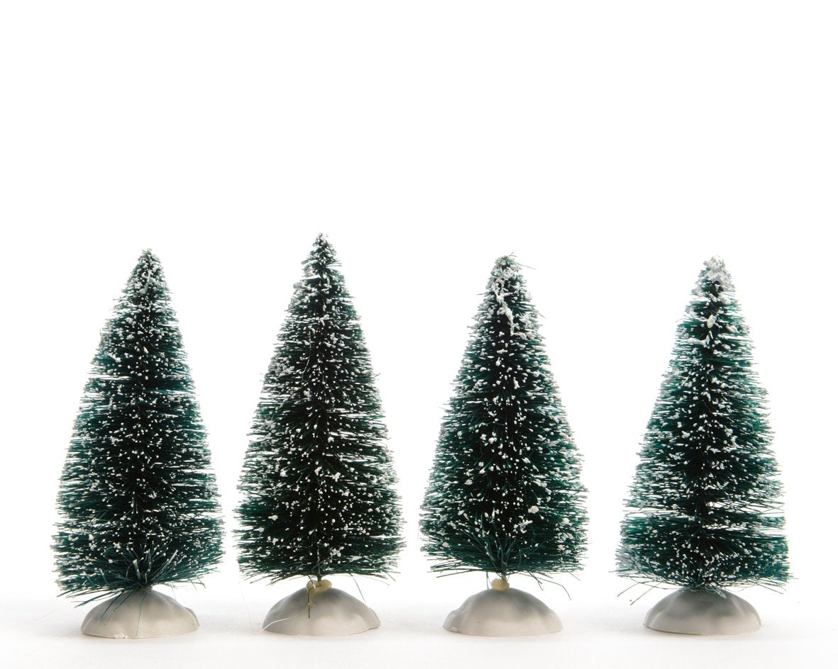 4x Árboles para villas navideñas dia4x10cm