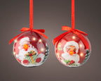 Ornamento de navidad LED Santa de 8cm