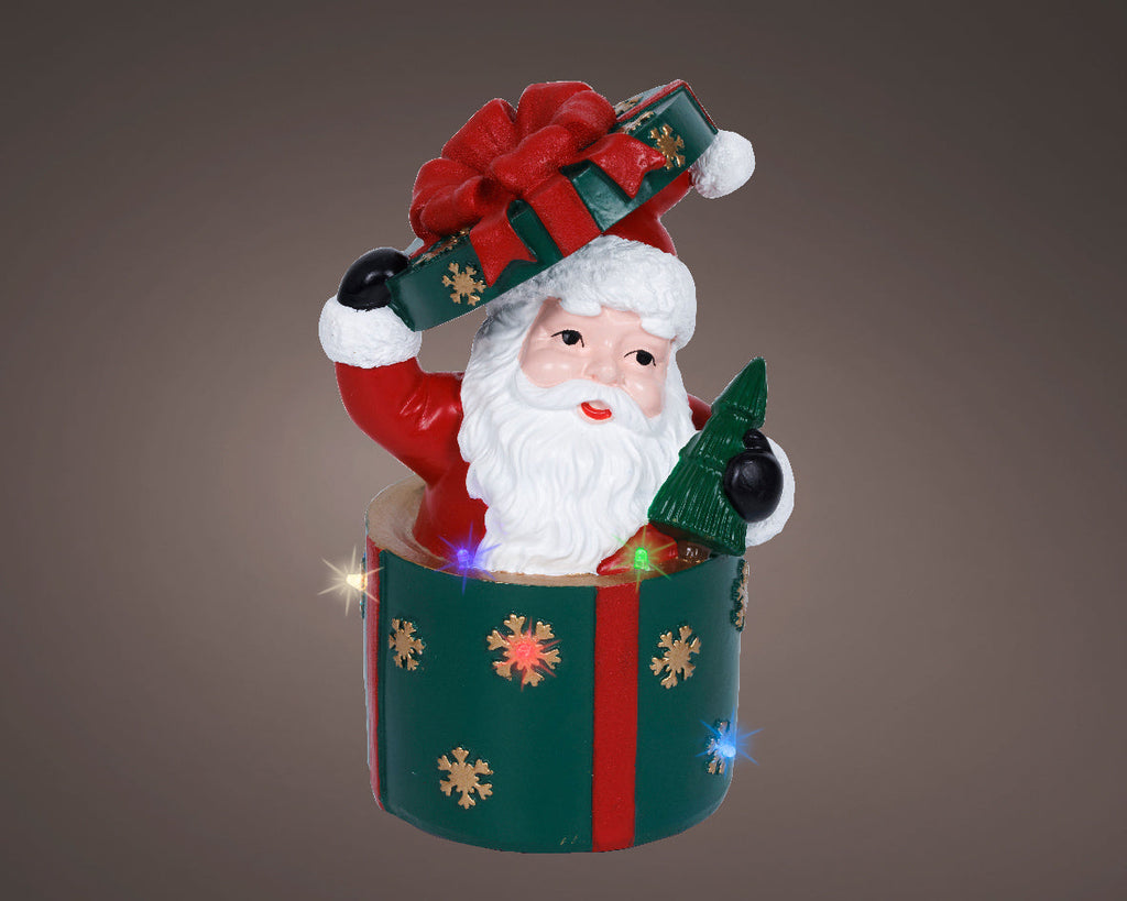 Figura de Navidad con luces de Santa